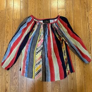 Vivienne Westwood Anglomania “Gypsy” Peasant Blouse in Multicolor Viscose